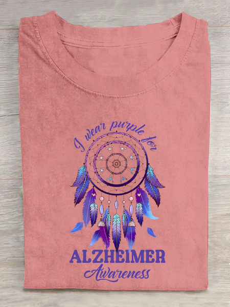 

Alzheimer's Support Squad Cotton T-Shirt, Orange pink, T-shirts