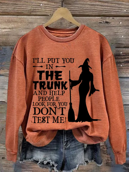 

Vintage Crew Neck Halloween Sweatshirt Printing, Orange, Hoodies & Sweatshirts