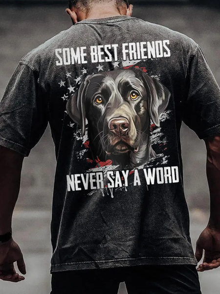 

Best Friend Black LAB Vintage Washed Shirt, T-shirts