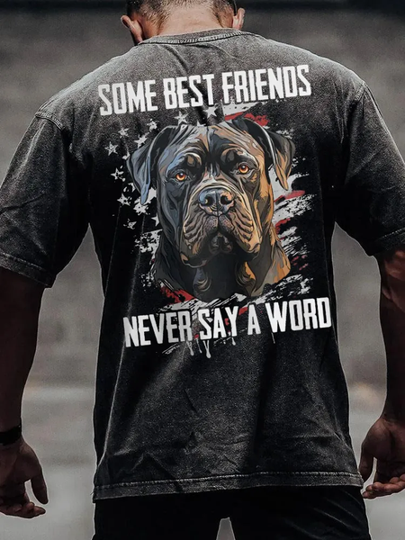 

Best Friend Cane Corso Vintage Washed Shirt, Black, T-shirts
