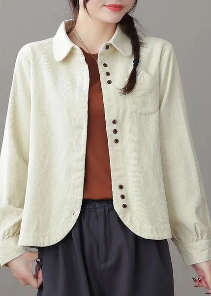 

Cotton Vintage Jacket, White, Outerwear