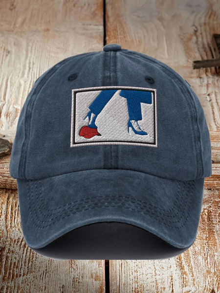 

Unisex Comma La&Red Hat Printed Hat, Dark blue, Women's Hats