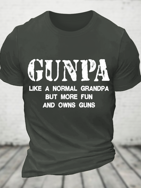 

Gunpa Cotton T-Shirt, Dark gray, T-shirts