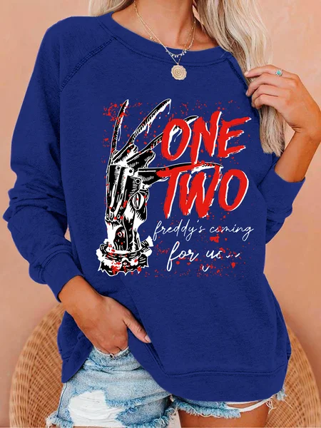

Horror Halloween Crew Neck Casual Sweatshirt, Royal blue, Hoodies&Sweatshirts