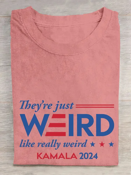 

They're Just Weird Cotton T-shirt, Orange pink, T-shirts