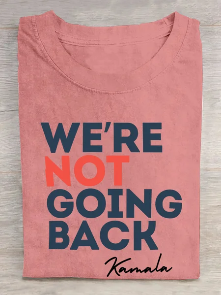 

We Are Not Going Back Kamala Cotton T-shirt, Orange pink, T-shirts