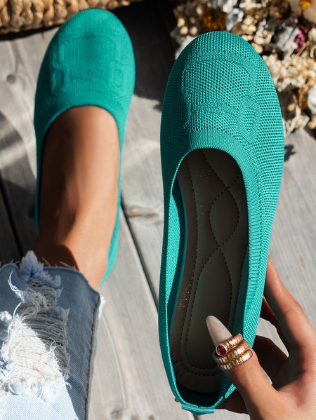 

Mesh Fabric Casual All Season Plain Shallow Shoes, Green, Shoes