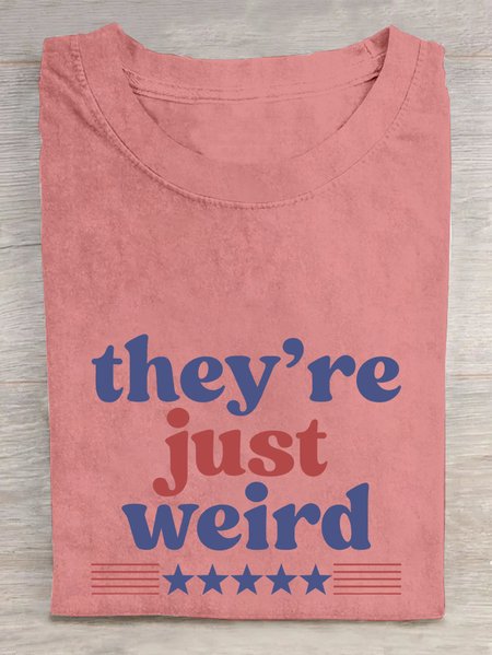 

They're Just Weird Shirt Kamala Harris Cotton T-shirt, Orange pink, T-shirts