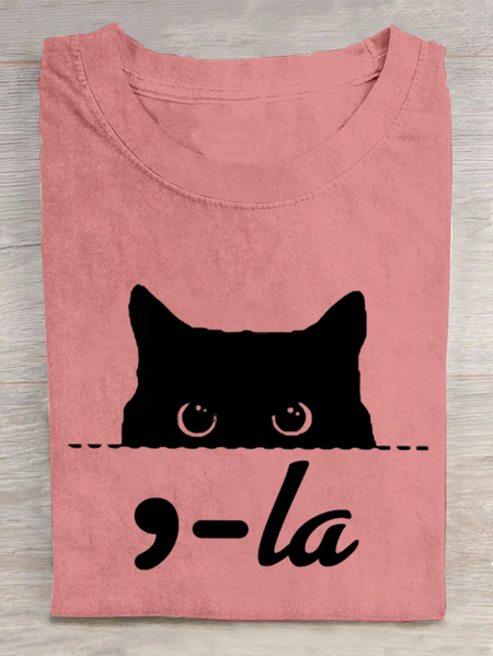 

La Cat Lover Kamala Harris Cotton T-shirt, Orange pink, T-shirts