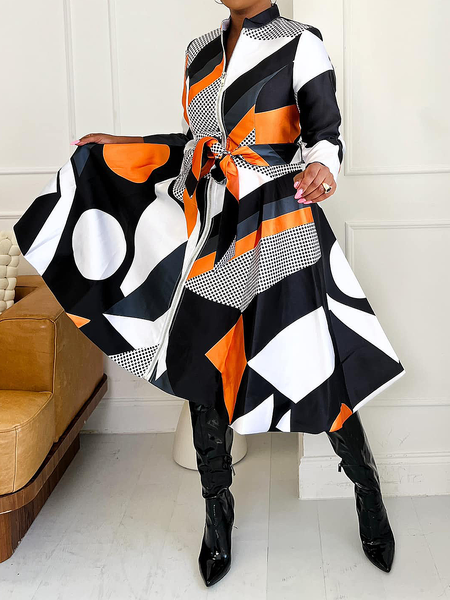 

Elegant zippers Midi Dress With Belt, As picture, Midi Dresses