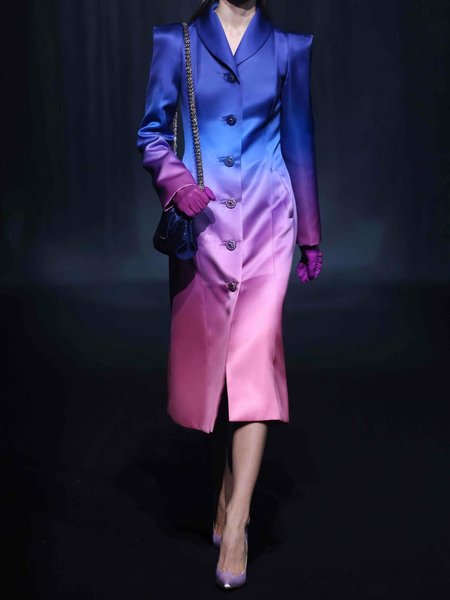 

Ombre Regular Sleeve Regular Fit Urban Dress, As picture, Coats