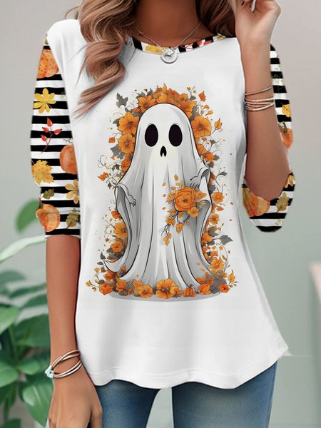 

Loose Casual T-Shirt, Orange red, Long sleeves