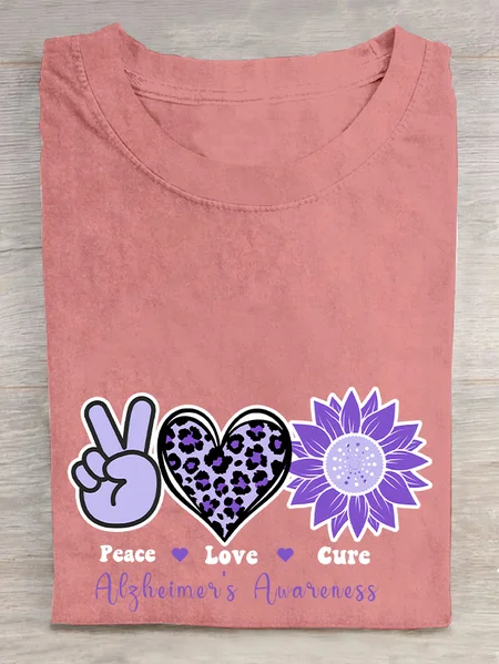 

Alzheimer's Awareness Cotton T-shirt, Orange pink, T-shirts