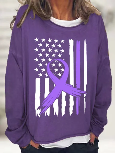 Alzheimer's Awareness Casual Sweatshirt, Deep purple, Hoodies&Sweatshirts