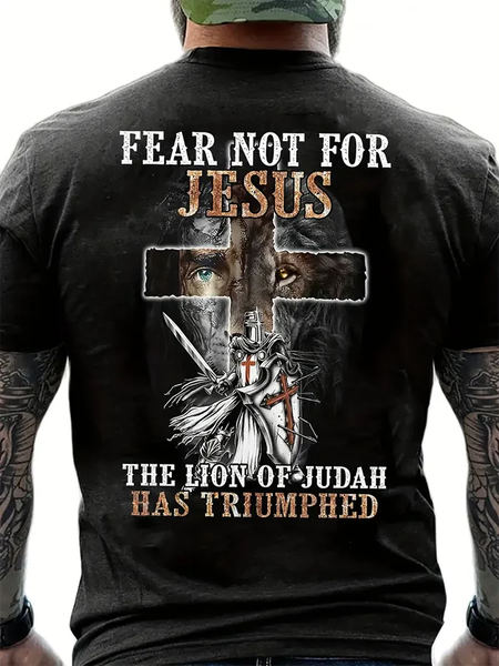 

Men's Vintage Faith Print T-Shirt, Black, T-shirts