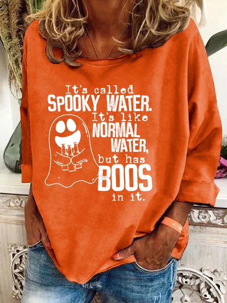 

Spooky Water Casual Sweatshirt, Orange, Hoodies&Sweatshirts