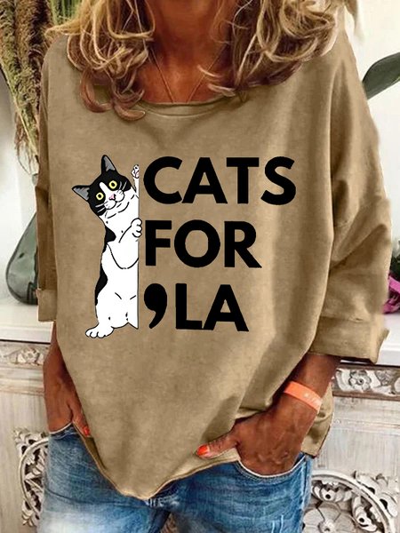 

Cats For La Casual Sweatshirt, Khaki, Hoodies&Sweatshirts