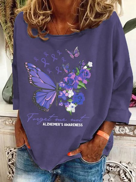 

Purple Forget me not Alzheimer Awareness Casual Sweatshirt, Deep purple, Hoodies&Sweatshirts