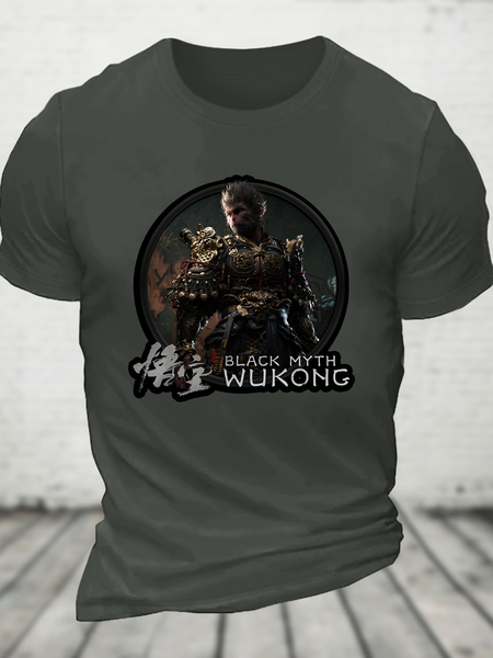 

Wukong Cotton T-Shirt, Dark gray, T-shirts
