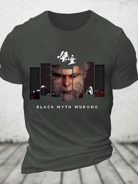 

Wukong Cotton T-Shirt, Dark gray, T-shirts