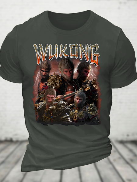 

Wukong Cotton T-Shirt, Dark gray, T-shirts