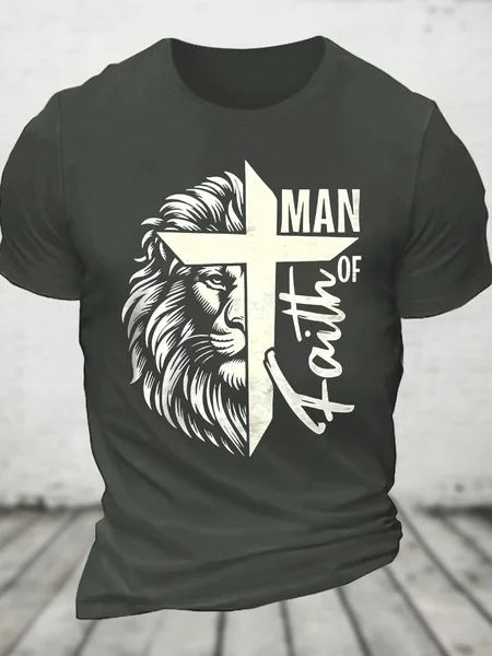 

Faith Roll Design Cotton T-Shirt, Dark gray, T-shirts