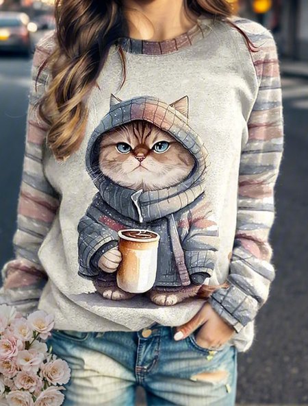 

Casual Striped Sweatshirt Zipper, Blue, Hoodies & Sweatshirts