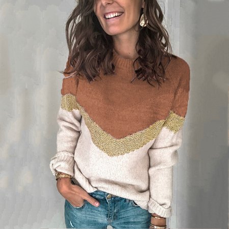 

Casual Yarn/Wool Yarn Sweater, Brown, Sweaters & Cardigans