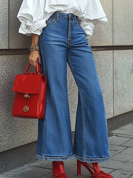 Casual Regular Fit Denim Jeans, Blue, Jeans
