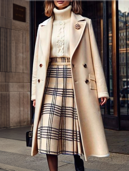 

Urban Regular Sleeve Loose Coat, Khaki, Coats