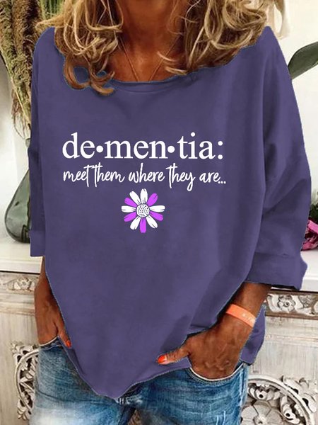

Alzheimers Awareness Support Dementia Casual Sweatshirt, Deep purple, Hoodies&Sweatshirts