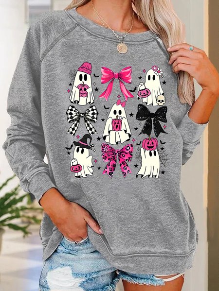 

Coquette Halloween Pumpkin Casual Sweatshirt, Light gray, Hoodies&Sweatshirts