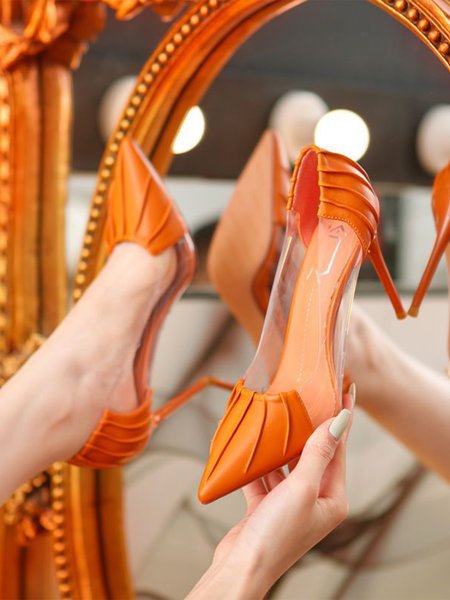 

Halloween Stiletto Pu All Season Heels, Orange, Heels