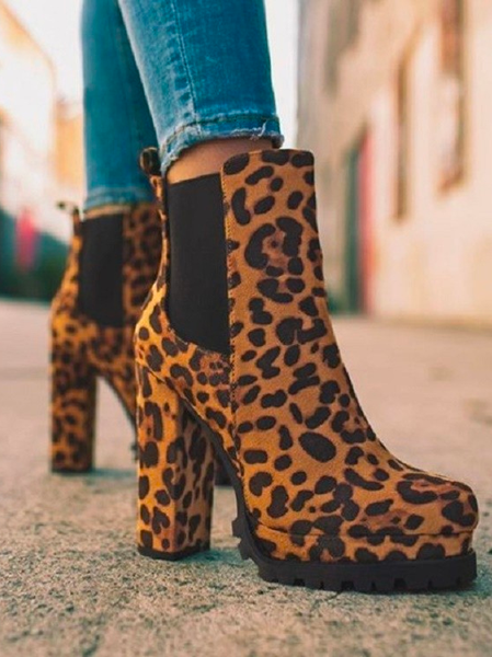 

Urban Autumn Suede Leopard Fashion Boots, Boots