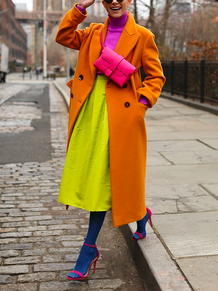 

Regular Sleeve Regular Fit Urban Coat, Orange, Coats