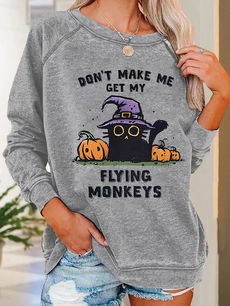 

Don't Make Me Get My Flying Monkeys Casual Sweatshirt, Light gray, Hoodies&Sweatshirts