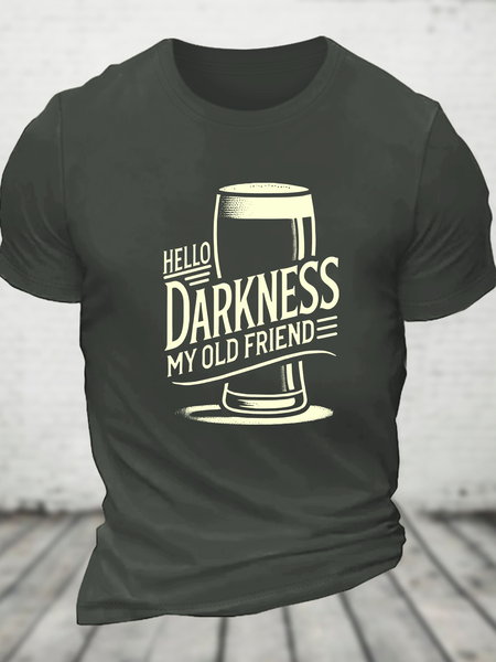 

Hello Darkness My Old Friend Cotton T-Shirt, Dark gray, T-shirts