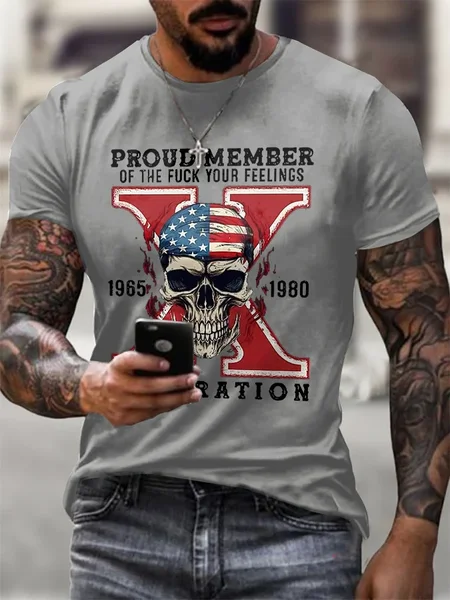 

Generation X Cotton T-shirt, Gray, T-shirts