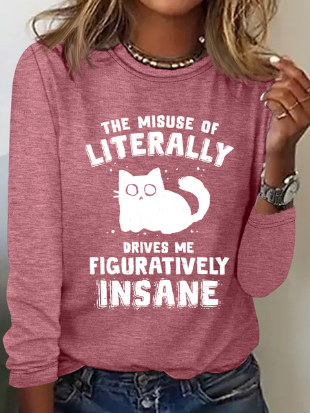 Figuratively Insane Casual Long Sleeve Shirt, Watermelon, Long sleeves