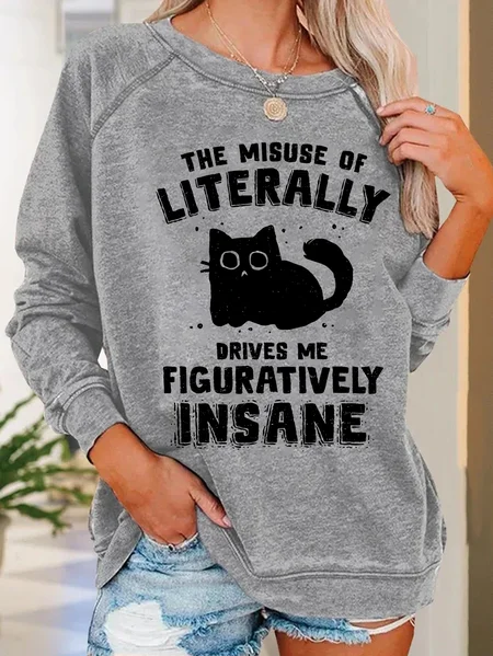 

Figuratively Insane Casual Sweatshirt, Light gray, Hoodies&Sweatshirts