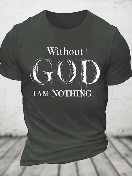 

Vintage Faith Print Cotton T-Shirt, Dark gray, T-shirts