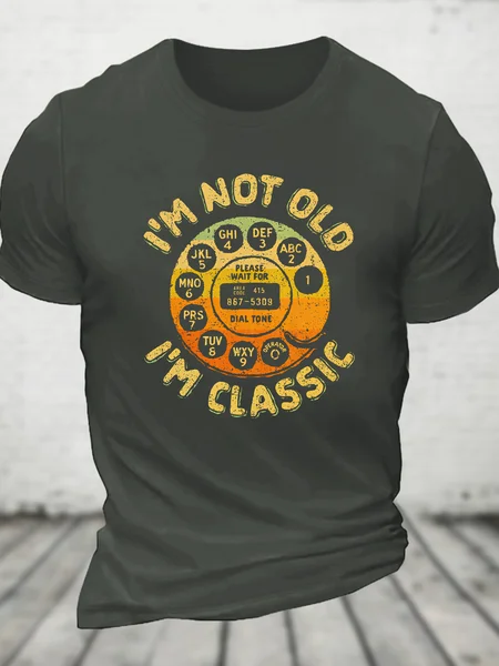 Classic Communicator Cotton T-Shirt, Dark gray, T-shirts