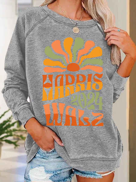 

Harris Walz 2024 Casual Sweatshirt, Light gray, Hoodies&Sweatshirts