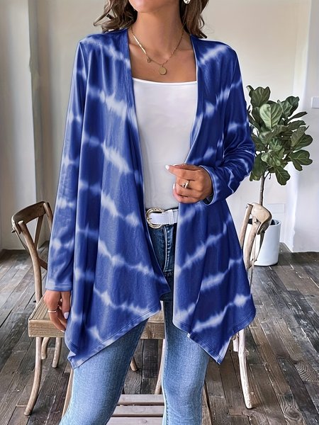 

Women's Striped Thicken Loose Jacket, Navyblue, Cardigans
