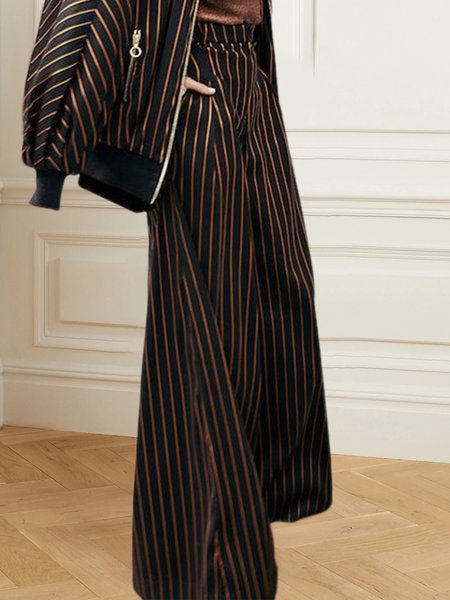 

Loose Wide leg Urban Fashion Pants, Black, Pants