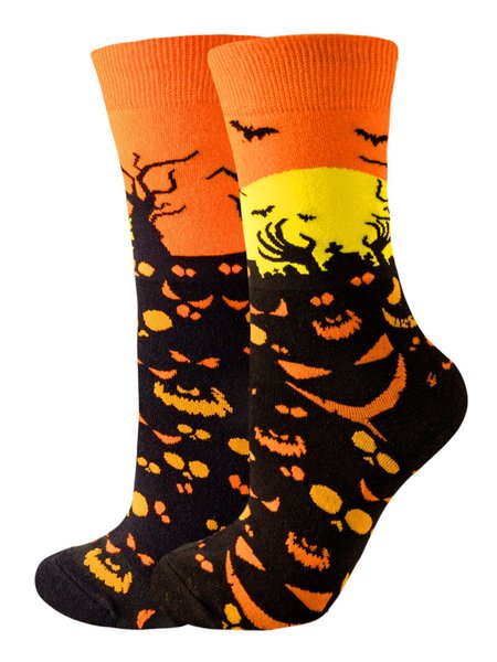 

Halloween casual women's socks, Orange, Socks & Tights