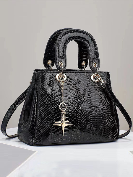 

PU Elegant Clutch Square Bag, Black, Bags