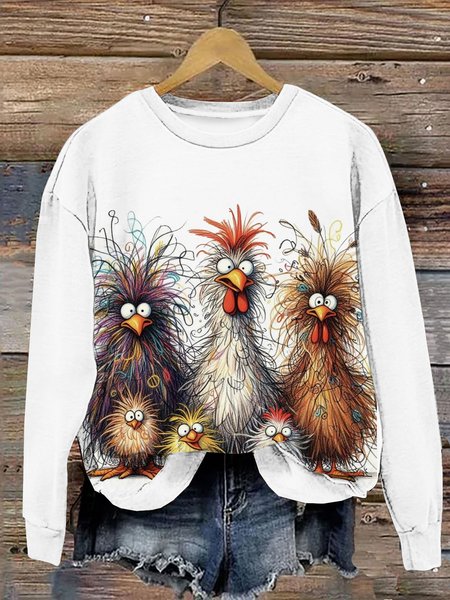 

Thanksgiving Turkey Casual Sweatshirt, White, Hoodies&Sweatshirts