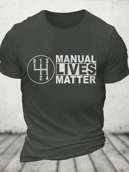 

Manual Lives Matter Cotton T-shirt, Dark gray, T-shirts