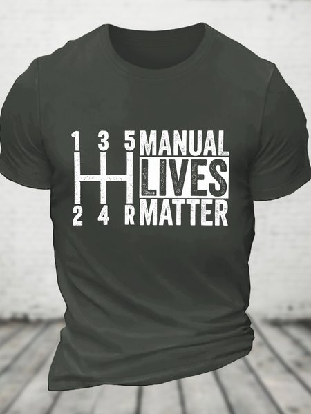 

Manual Lives Matter - Manual Transmissions Cotton T-shirt, Dark gray, T-shirts